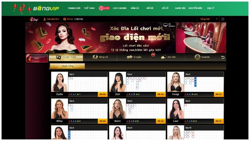 Sảnh Sexy AWC 2 Những trò chơi nổi bật tại sảnh casino Sexy AWC