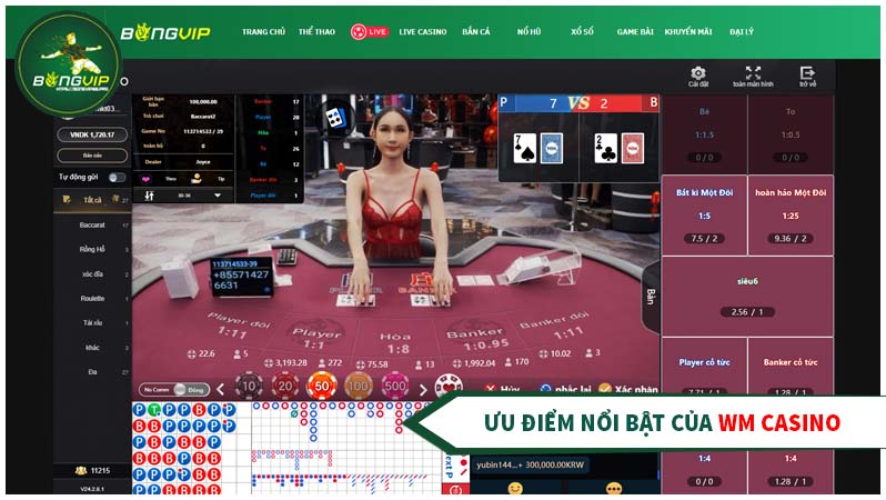 Ưu điểm nổi bật của WM Casino Ưu điểm nổi bật của WM Casino